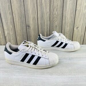 Adidas Superstar Shoes Womens 9 White Black Shell Toe Sneakers C77153 Shell Toe